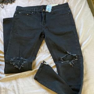 NWT MNML men’s black skinny jeans tapered